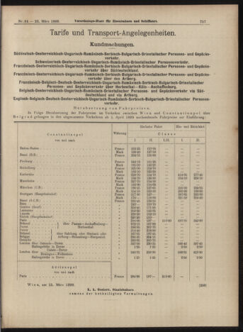 Verordnungs-Blatt für Eisenbahnen und Schiffahrt: Veröffentlichungen in Tarif- und Transport-Angelegenheiten 18990323 Seite: 5