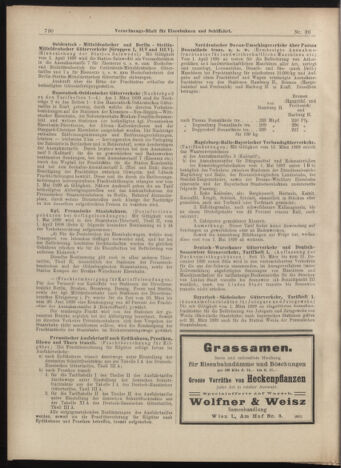 Verordnungs-Blatt für Eisenbahnen und Schiffahrt: Veröffentlichungen in Tarif- und Transport-Angelegenheiten 18990328 Seite: 10