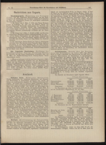 Verordnungs-Blatt für Eisenbahnen und Schiffahrt: Veröffentlichungen in Tarif- und Transport-Angelegenheiten 18990328 Seite: 7