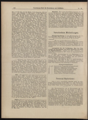 Verordnungs-Blatt für Eisenbahnen und Schiffahrt: Veröffentlichungen in Tarif- und Transport-Angelegenheiten 18990406 Seite: 6