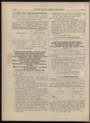 Verordnungs-Blatt für Eisenbahnen und Schiffahrt: Veröffentlichungen in Tarif- und Transport-Angelegenheiten 18990406 Seite: 8