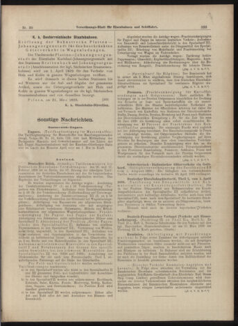 Verordnungs-Blatt für Eisenbahnen und Schiffahrt: Veröffentlichungen in Tarif- und Transport-Angelegenheiten 18990406 Seite: 9