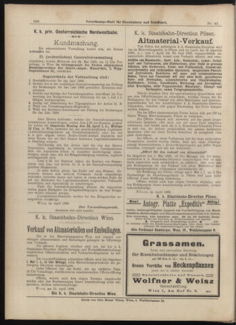 Verordnungs-Blatt für Eisenbahnen und Schiffahrt: Veröffentlichungen in Tarif- und Transport-Angelegenheiten 18990413 Seite: 16