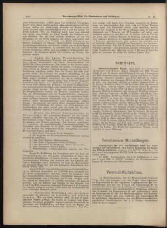 Verordnungs-Blatt für Eisenbahnen und Schiffahrt: Veröffentlichungen in Tarif- und Transport-Angelegenheiten 18990413 Seite: 8