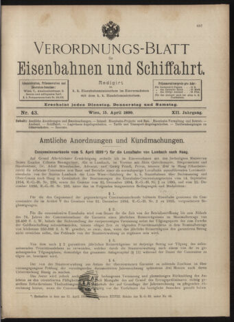 Verordnungs-Blatt für Eisenbahnen und Schiffahrt: Veröffentlichungen in Tarif- und Transport-Angelegenheiten