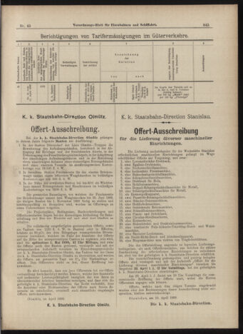 Verordnungs-Blatt für Eisenbahnen und Schiffahrt: Veröffentlichungen in Tarif- und Transport-Angelegenheiten 18990420 Seite: 13