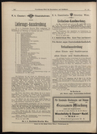 Verordnungs-Blatt für Eisenbahnen und Schiffahrt: Veröffentlichungen in Tarif- und Transport-Angelegenheiten 18990420 Seite: 16