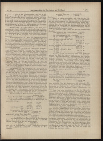 Verordnungs-Blatt für Eisenbahnen und Schiffahrt: Veröffentlichungen in Tarif- und Transport-Angelegenheiten 18990425 Seite: 11