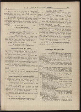 Verordnungs-Blatt für Eisenbahnen und Schiffahrt: Veröffentlichungen in Tarif- und Transport-Angelegenheiten 18990427 Seite: 7