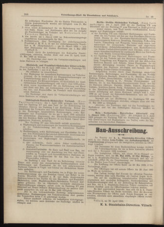 Verordnungs-Blatt für Eisenbahnen und Schiffahrt: Veröffentlichungen in Tarif- und Transport-Angelegenheiten 18990427 Seite: 8