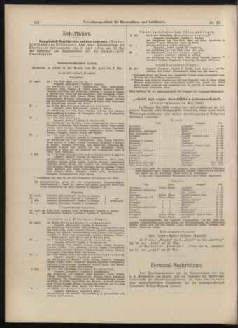 Verordnungs-Blatt für Eisenbahnen und Schiffahrt: Veröffentlichungen in Tarif- und Transport-Angelegenheiten 18990429 Seite: 6