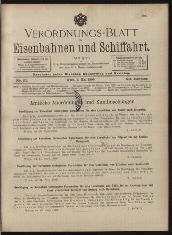 Verordnungs-Blatt für Eisenbahnen und Schiffahrt: Veröffentlichungen in Tarif- und Transport-Angelegenheiten