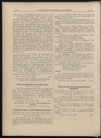 Verordnungs-Blatt für Eisenbahnen und Schiffahrt: Veröffentlichungen in Tarif- und Transport-Angelegenheiten 18990516 Seite: 6