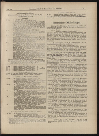 Verordnungs-Blatt für Eisenbahnen und Schiffahrt: Veröffentlichungen in Tarif- und Transport-Angelegenheiten 18990520 Seite: 5