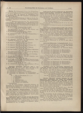 Verordnungs-Blatt für Eisenbahnen und Schiffahrt: Veröffentlichungen in Tarif- und Transport-Angelegenheiten 18990525 Seite: 11