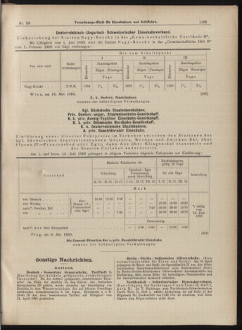 Verordnungs-Blatt für Eisenbahnen und Schiffahrt: Veröffentlichungen in Tarif- und Transport-Angelegenheiten 18990525 Seite: 9