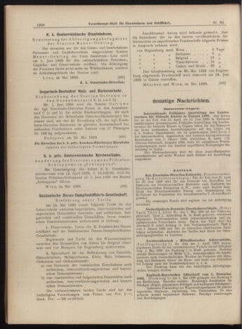 Verordnungs-Blatt für Eisenbahnen und Schiffahrt: Veröffentlichungen in Tarif- und Transport-Angelegenheiten 18990530 Seite: 10