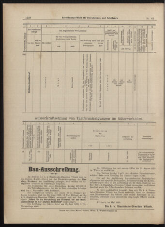 Verordnungs-Blatt für Eisenbahnen und Schiffahrt: Veröffentlichungen in Tarif- und Transport-Angelegenheiten 18990601 Seite: 16