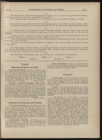 Verordnungs-Blatt für Eisenbahnen und Schiffahrt: Veröffentlichungen in Tarif- und Transport-Angelegenheiten 18990601 Seite: 5