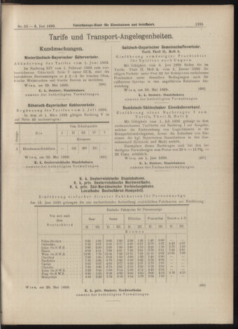 Verordnungs-Blatt für Eisenbahnen und Schiffahrt: Veröffentlichungen in Tarif- und Transport-Angelegenheiten 18990603 Seite: 7