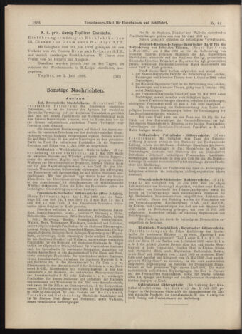 Verordnungs-Blatt für Eisenbahnen und Schiffahrt: Veröffentlichungen in Tarif- und Transport-Angelegenheiten 18990606 Seite: 16