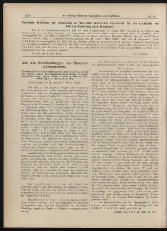 Verordnungs-Blatt für Eisenbahnen und Schiffahrt: Veröffentlichungen in Tarif- und Transport-Angelegenheiten 18990608 Seite: 8