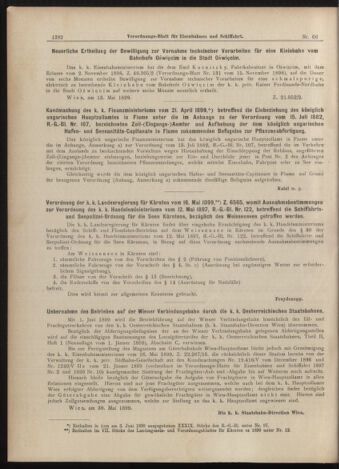 Verordnungs-Blatt für Eisenbahnen und Schiffahrt: Veröffentlichungen in Tarif- und Transport-Angelegenheiten 18990610 Seite: 2