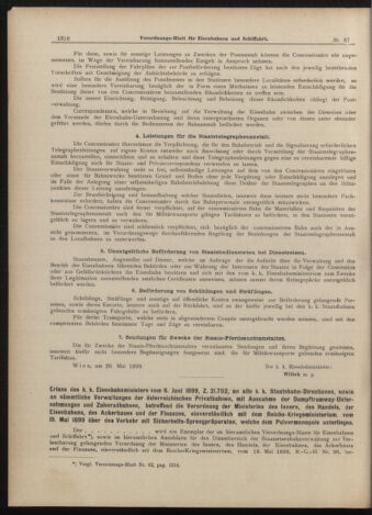 Verordnungs-Blatt für Eisenbahnen und Schiffahrt: Veröffentlichungen in Tarif- und Transport-Angelegenheiten 18990613 Seite: 10