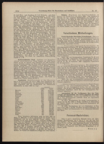 Verordnungs-Blatt für Eisenbahnen und Schiffahrt: Veröffentlichungen in Tarif- und Transport-Angelegenheiten 18990613 Seite: 14