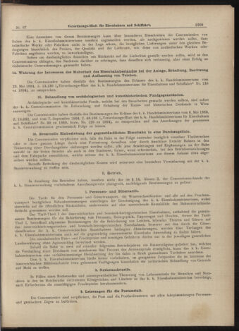 Verordnungs-Blatt für Eisenbahnen und Schiffahrt: Veröffentlichungen in Tarif- und Transport-Angelegenheiten 18990613 Seite: 9