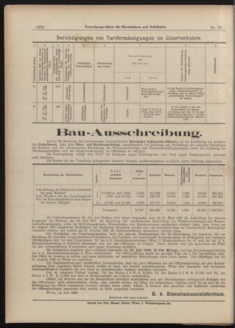 Verordnungs-Blatt für Eisenbahnen und Schiffahrt: Veröffentlichungen in Tarif- und Transport-Angelegenheiten 18990620 Seite: 16