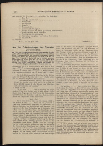 Verordnungs-Blatt für Eisenbahnen und Schiffahrt: Veröffentlichungen in Tarif- und Transport-Angelegenheiten 18990622 Seite: 2