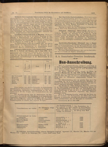 Verordnungs-Blatt für Eisenbahnen und Schiffahrt: Veröffentlichungen in Tarif- und Transport-Angelegenheiten 18990701 Seite: 9