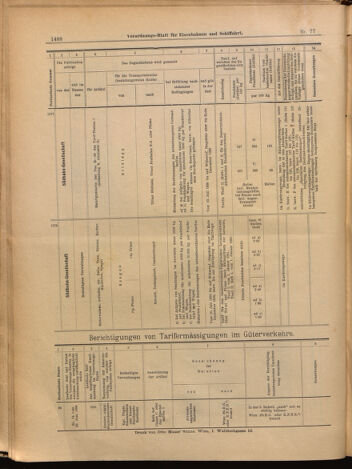 Verordnungs-Blatt für Eisenbahnen und Schiffahrt: Veröffentlichungen in Tarif- und Transport-Angelegenheiten 18990706 Seite: 20