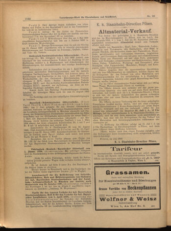 Verordnungs-Blatt für Eisenbahnen und Schiffahrt: Veröffentlichungen in Tarif- und Transport-Angelegenheiten 18990713 Seite: 12