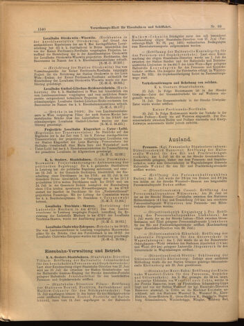 Verordnungs-Blatt für Eisenbahnen und Schiffahrt: Veröffentlichungen in Tarif- und Transport-Angelegenheiten 18990713 Seite: 8