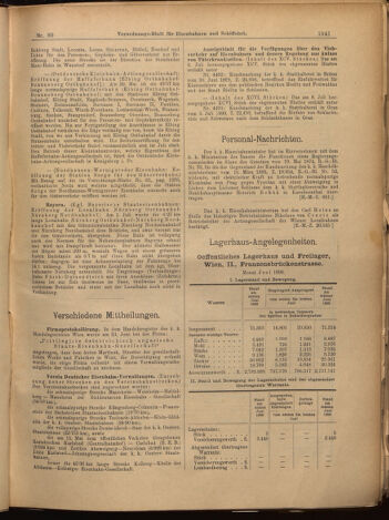 Verordnungs-Blatt für Eisenbahnen und Schiffahrt: Veröffentlichungen in Tarif- und Transport-Angelegenheiten 18990713 Seite: 9