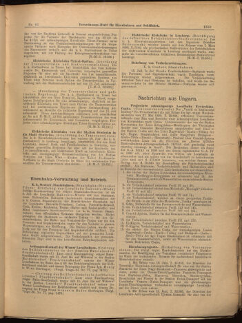 Verordnungs-Blatt für Eisenbahnen und Schiffahrt: Veröffentlichungen in Tarif- und Transport-Angelegenheiten 18990715 Seite: 11