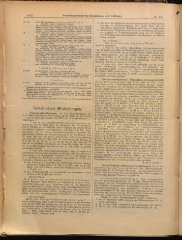 Verordnungs-Blatt für Eisenbahnen und Schiffahrt: Veröffentlichungen in Tarif- und Transport-Angelegenheiten 18990715 Seite: 14