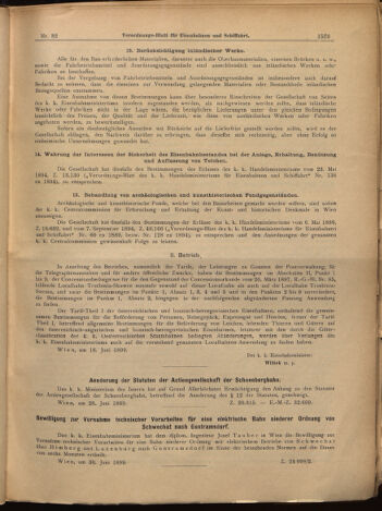 Verordnungs-Blatt für Eisenbahnen und Schiffahrt: Veröffentlichungen in Tarif- und Transport-Angelegenheiten 18990718 Seite: 5