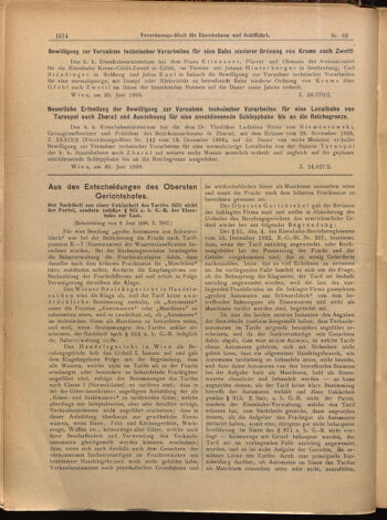 Verordnungs-Blatt für Eisenbahnen und Schiffahrt: Veröffentlichungen in Tarif- und Transport-Angelegenheiten 18990718 Seite: 6