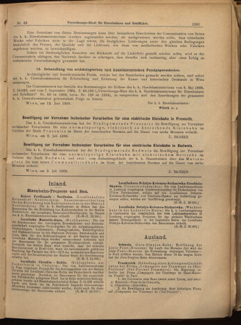 Verordnungs-Blatt für Eisenbahnen und Schiffahrt: Veröffentlichungen in Tarif- und Transport-Angelegenheiten 18990720 Seite: 7