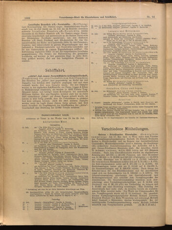 Verordnungs-Blatt für Eisenbahnen und Schiffahrt: Veröffentlichungen in Tarif- und Transport-Angelegenheiten 18990722 Seite: 8