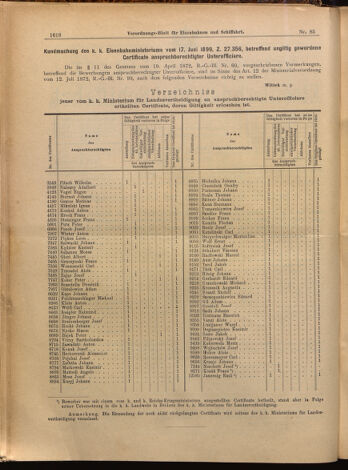 Verordnungs-Blatt für Eisenbahnen und Schiffahrt: Veröffentlichungen in Tarif- und Transport-Angelegenheiten 18990725 Seite: 2