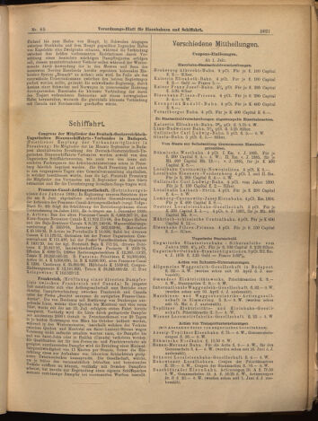 Verordnungs-Blatt für Eisenbahnen und Schiffahrt: Veröffentlichungen in Tarif- und Transport-Angelegenheiten 18990725 Seite: 5