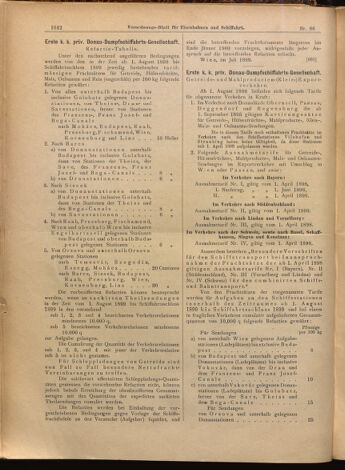 Verordnungs-Blatt für Eisenbahnen und Schiffahrt: Veröffentlichungen in Tarif- und Transport-Angelegenheiten 18990727 Seite: 10