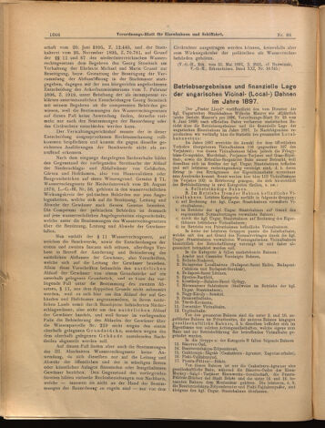 Verordnungs-Blatt für Eisenbahnen und Schiffahrt: Veröffentlichungen in Tarif- und Transport-Angelegenheiten 18990801 Seite: 2