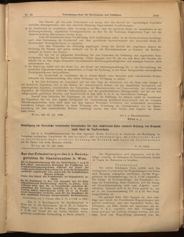 Verordnungs-Blatt für Eisenbahnen und Schiffahrt: Veröffentlichungen in Tarif- und Transport-Angelegenheiten 18990803 Seite: 3