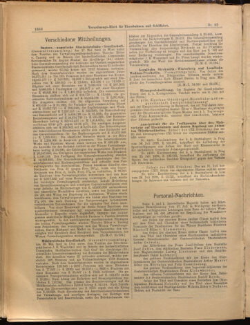 Verordnungs-Blatt für Eisenbahnen und Schiffahrt: Veröffentlichungen in Tarif- und Transport-Angelegenheiten 18990803 Seite: 8