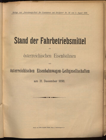 Verordnungs-Blatt für Eisenbahnen und Schiffahrt: Veröffentlichungen in Tarif- und Transport-Angelegenheiten 18990805 Seite: 21